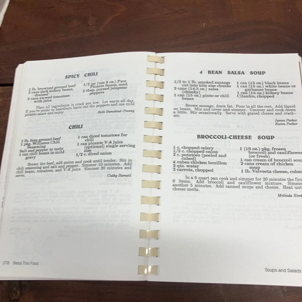 Humboldt Kansas United Methodist Church 1990 Cookbook Bless This Food VTG Spiral